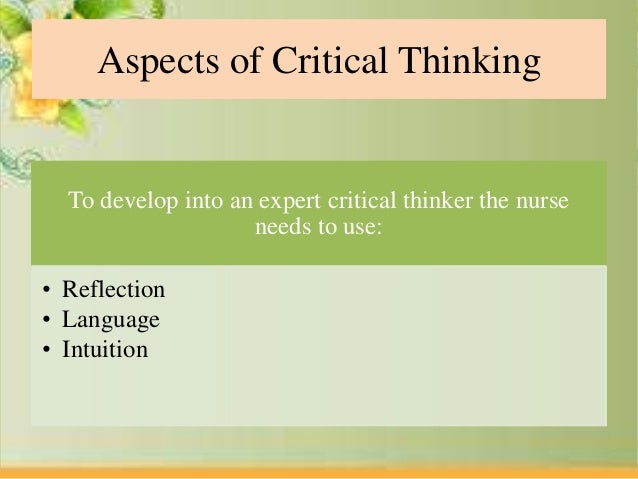 8 components of critical thinking