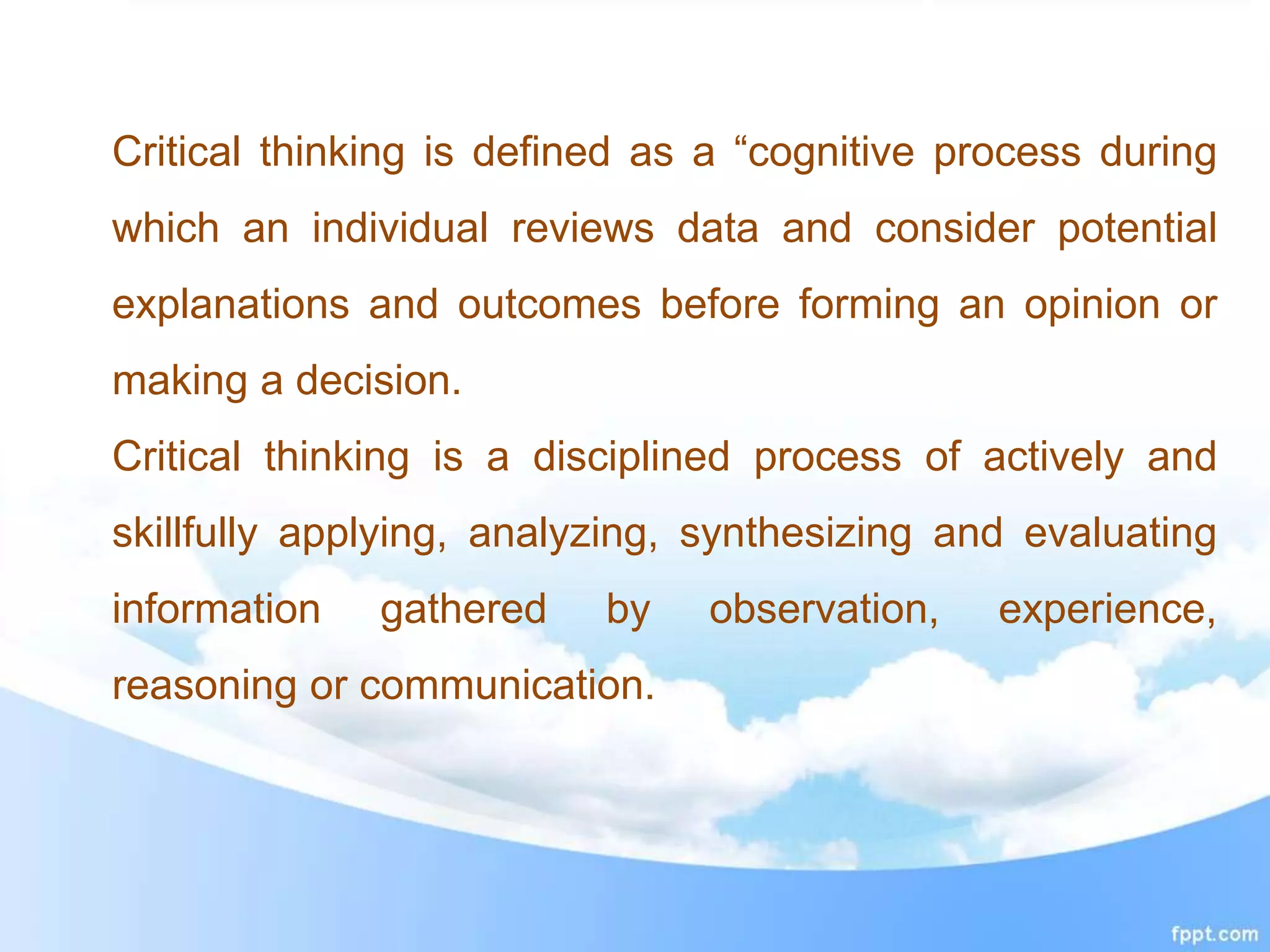 critical thinking in nursing process.ppt