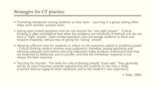 Critical thinking in the 21st century | PPTX
