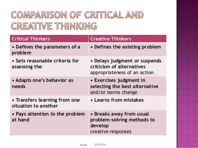 Critical thinking & np drjma