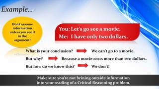 Critical thinking or critical reasoning | PPT