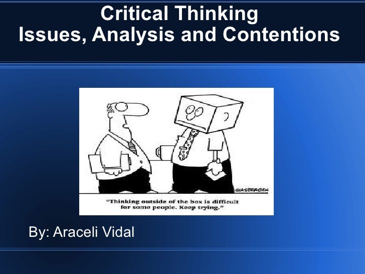 critical thinking analysis exercises