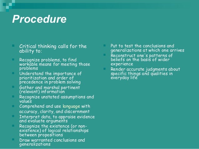 critical thinking powerpoint