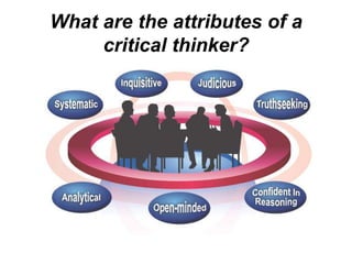 What are the attributes of a
     critical thinker?
 