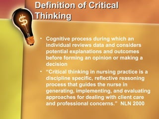 Critical thinking presentation | PPT
