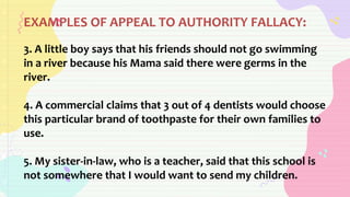 Ad hominem and Appeal to authority Fallacies | PPTX