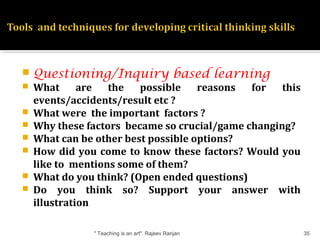 Critical thinking skill –learn to think– tips and techniques to develop cts