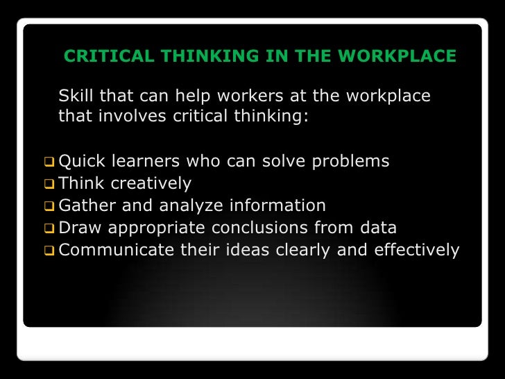 Benefits of critical thinking in education