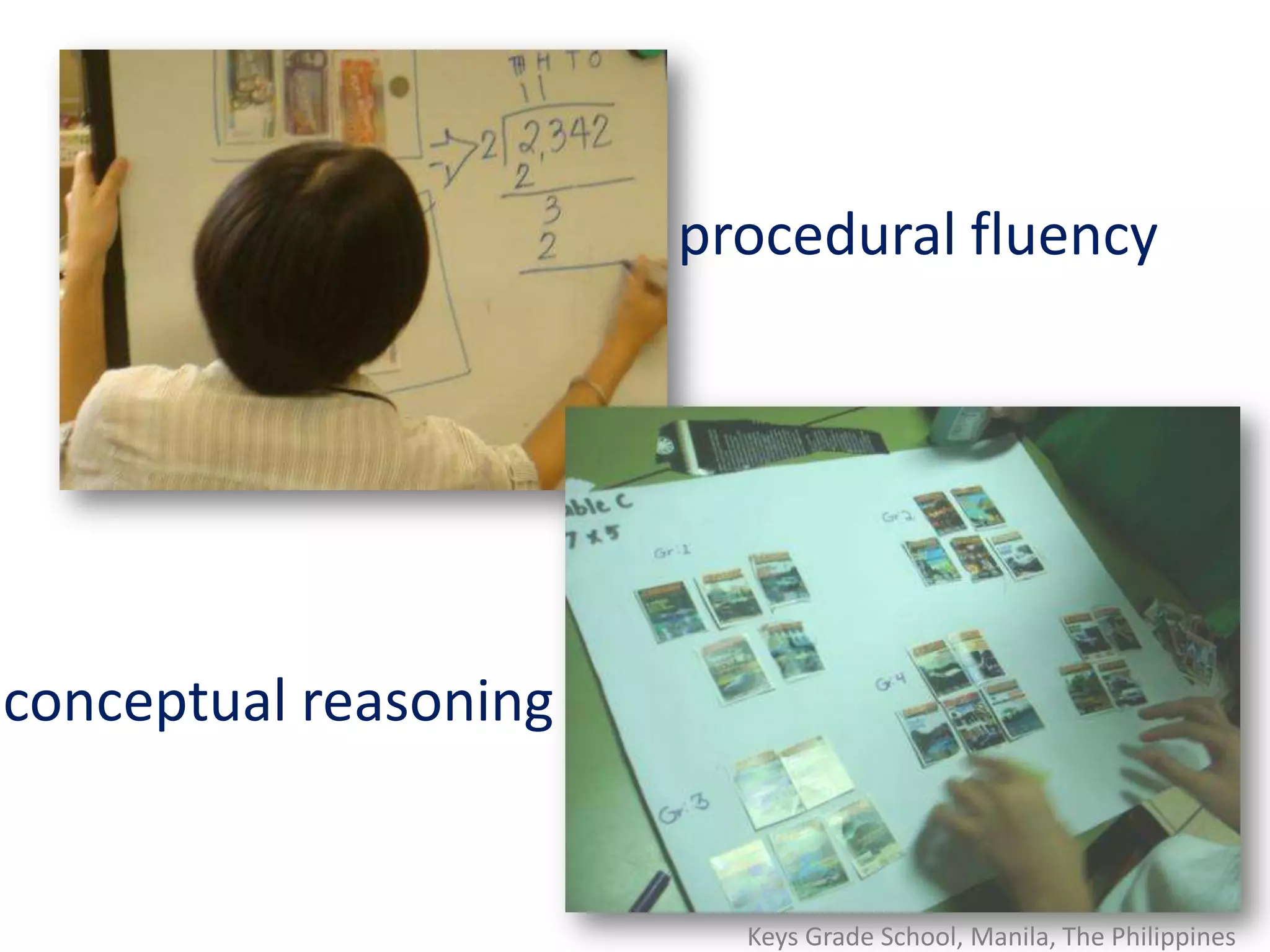 procedural fluencyconceptual reasoningKeys Grade School, Manila, The Philippines
