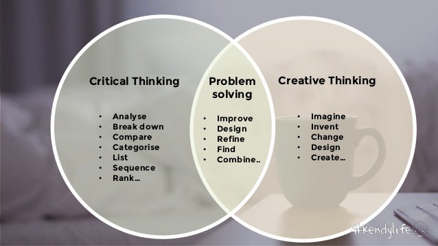 critical thinking vs creative thinking vs problem solving