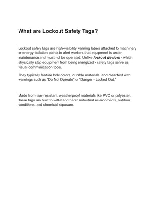 Critical Warnings_ Understanding the Role of Safety Tags in Workplace ...