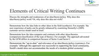 Understanding Critical Writing | PPTX | Children\'s Health | Healthy Living