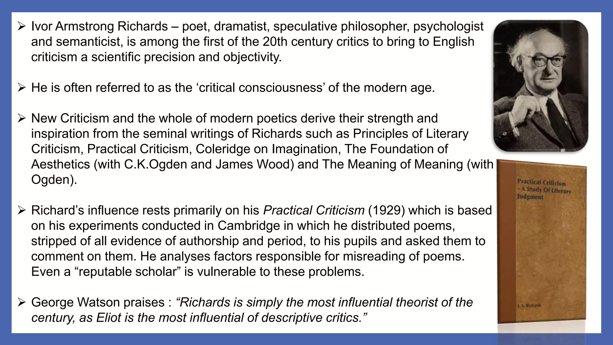 Critica Practica 1929 By I A Richards Two Uses Of Language critica practica 1929 by i a richards two uses of language