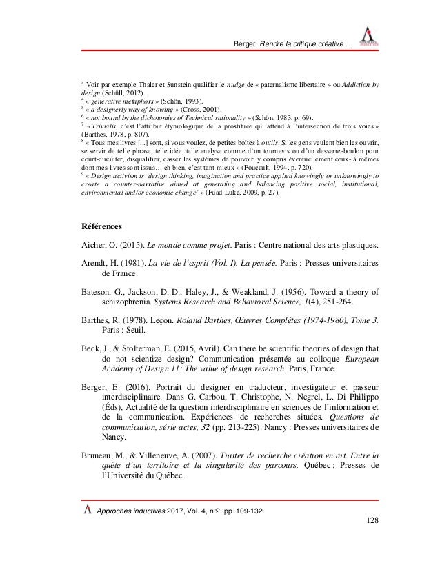 Rendre La Critique Créative La Démarche Abductive Et - 