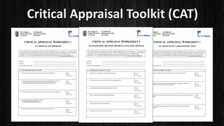Critical Appraisal of systematic review and meta analysis articles | PDF