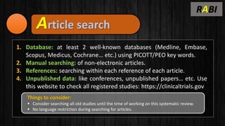 Critical Appraisal of systematic review and meta analysis articles | PDF