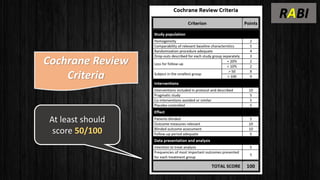 Critical Appraisal of systematic review and meta analysis articles | PDF