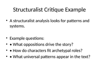 Critiquing_Literary_Selection_Structural | PPTX
