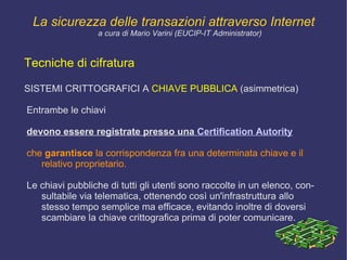 Esigenze di sicurezza Ciò che viene a mancare però è la '' certezza del contesto '': che l'autore sia realmente colui che dice di essere, 