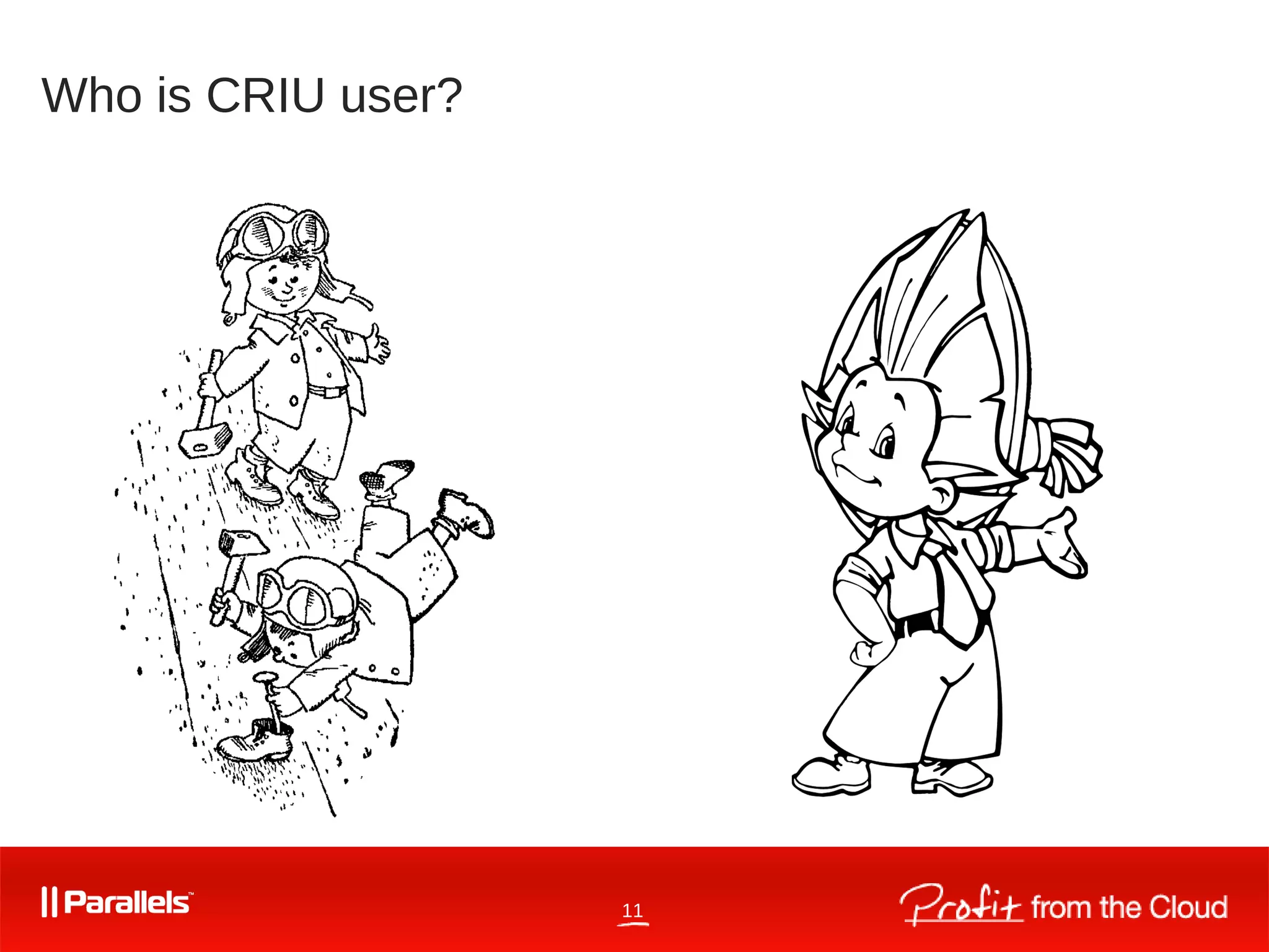 11
Who is CRIU user?
 