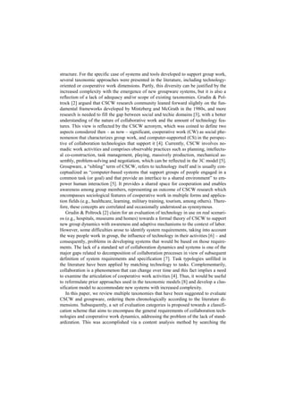Towards an overarching classification model of CSCW and groupware: a ...