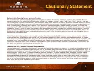 Claude Resources Inc. Corporate Presentation | PPTX