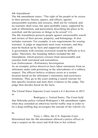 CRJ325Constitutional Amendments and Criminal Justice Process T.docx