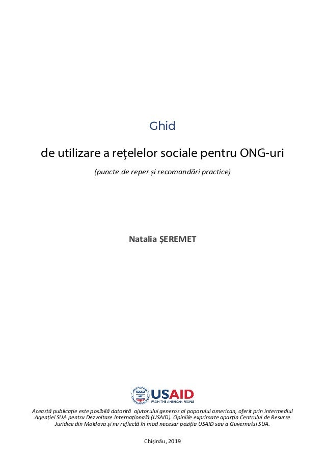 Ghid De Utilizare A ReÈ›elelor Sociale Pentru Ong Uri Puncte De Reper