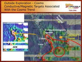 Outside Exploration - Cosmo
Conductive/Magnetic Targets Associated
With the Cosmo Trend                     TSX:CRK




     AEM
 