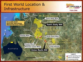 First World Location &
Infrastructure           TSX:CRK
 