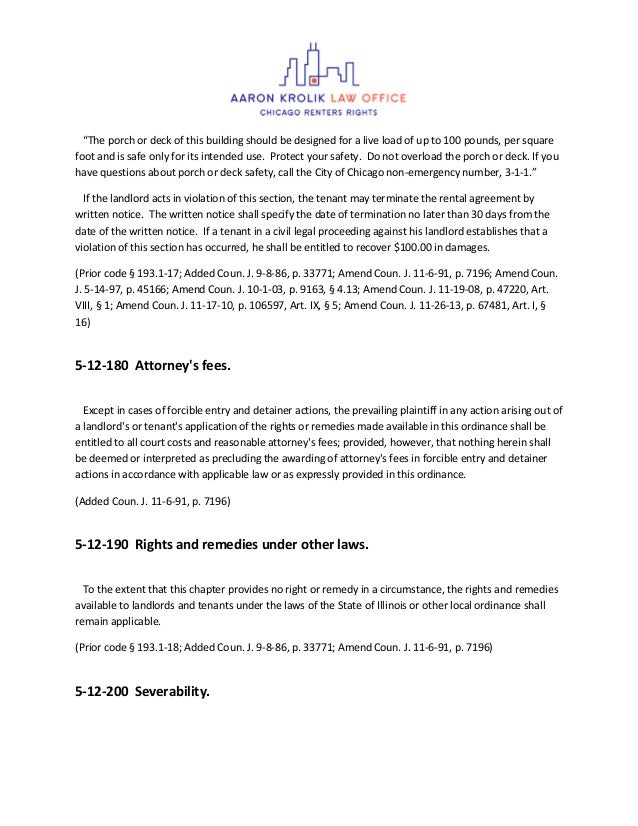 chicago residential landlord tenant ordinance full version aaron