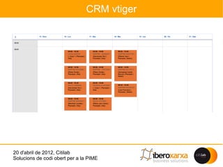 CRM vtiger




20 d'abril de 2012, Citilab
Solucions de codi obert per a la PIME
 