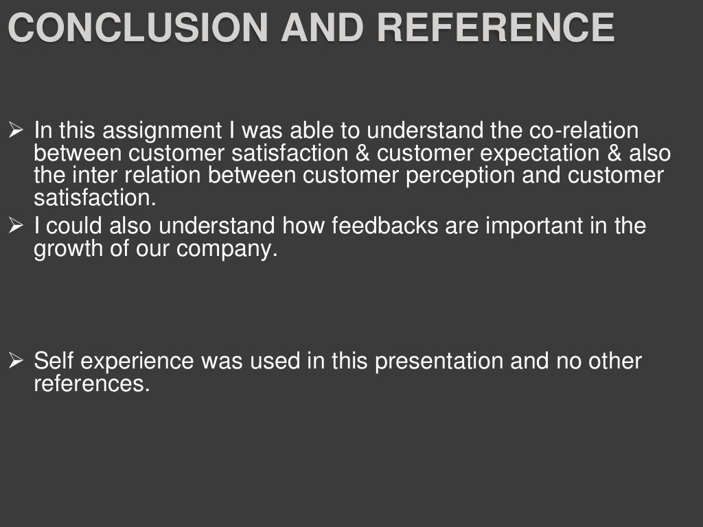 Conclusion of customer service assignment picture