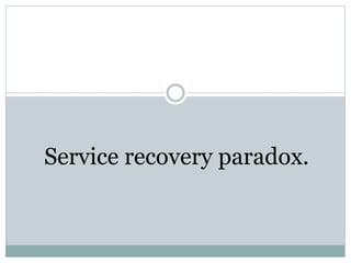Service recovery paradox.
 
