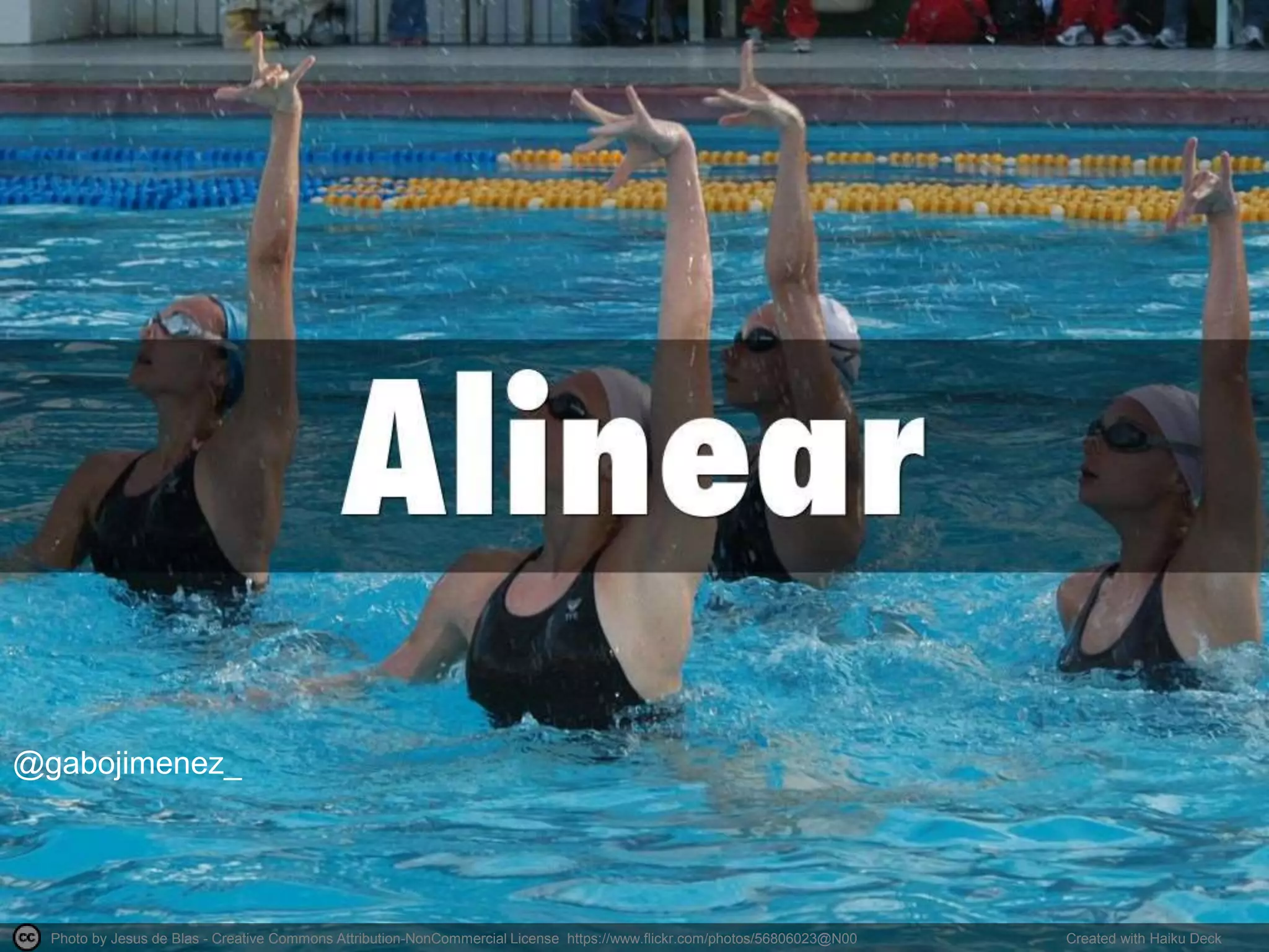 Photo by Jesus de Blas - Creative Commons Attribution-NonCommercial License https://www.flickr.com/photos/56806023@N00 Created with Haiku Deck
@gabojimenez_
 