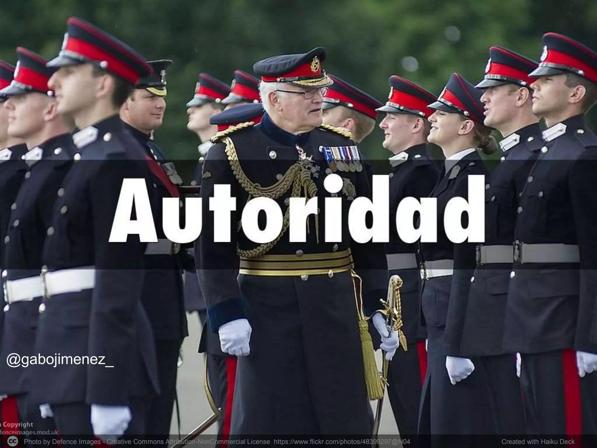 Photo by Defence Images - Creative Commons Attribution-NonCommercial License https://www.flickr.com/photos/48399297@N04 Created with Haiku Deck
@gabojimenez_
 