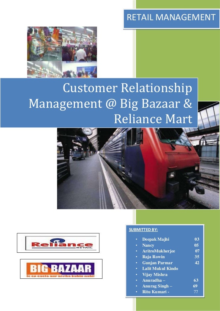 customer relationship management and big bazaar Customer relations with a brand customer perception of private label brands at big bazaar role of human resources in customer relationship management part ii . customer relationship management and big bazaar Customer relations with a brand customer perception of private label brands at big bazaar role of human resources in customer relationship management part ii .