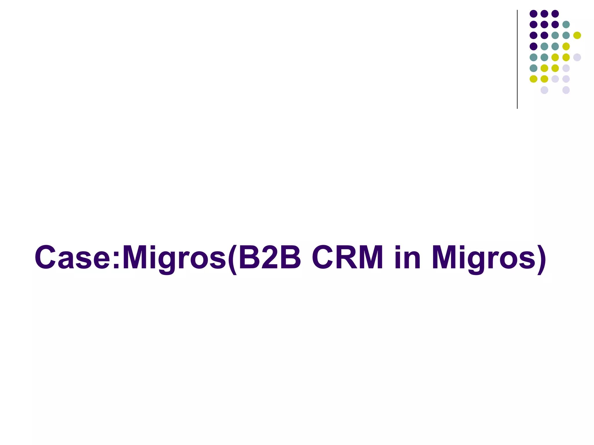 Case:Migros(B2B CRM in Migros) 