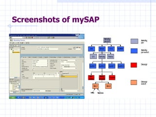 Screenshots of mySAP 