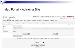 Meu Portal > Adicionar Site 