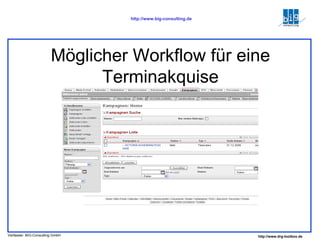 Möglicher Workflow für eine Terminakquise 