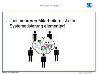 … bei mehreren Mitarbeitern ist eine Systematisierung elementar! 