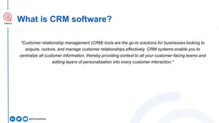 SalesIQ
What is CRM software?
"Customer relationship management (CRM) tools are the go-to solutions for businesses looking...