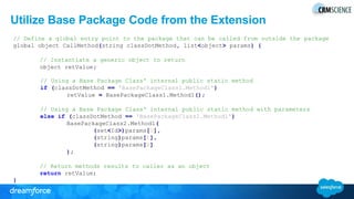 CRM Science - Dreamforce '14:  Generic Package Extension Architecture for AppExchange Partners