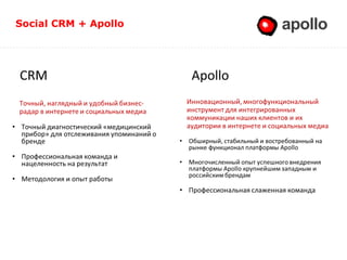 apolloApolloSocial СRM + Apollo
 