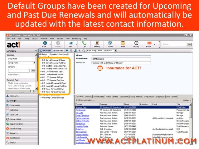 CRM Software for Health Insurance Professionals Act Software