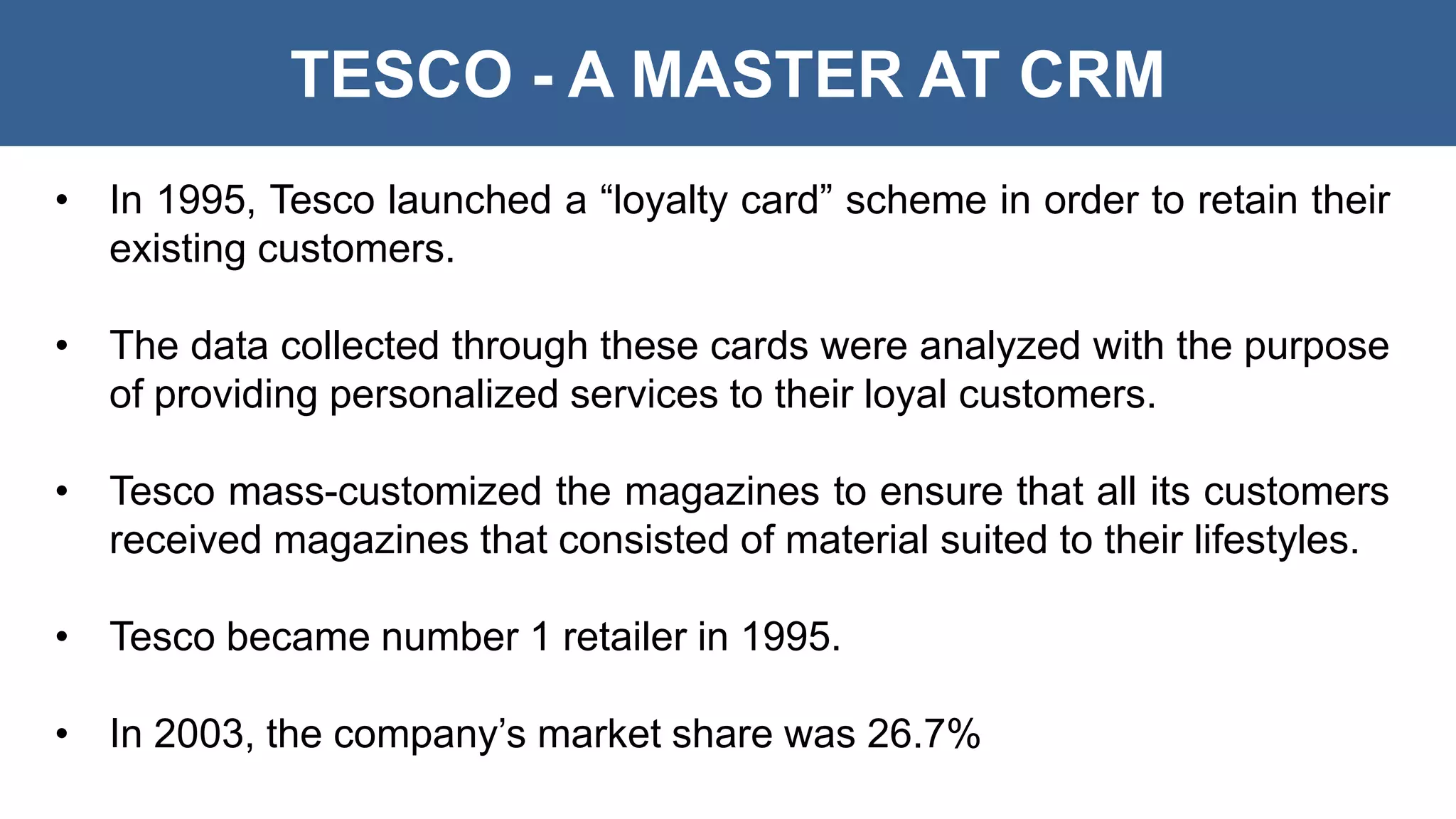 Tesco - The CRM Champion (Case Study) | PPTX