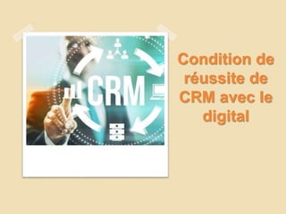 Condition de
réussite de
CRM avec le
digital
 