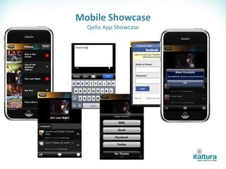 Mobile Showcase
  Qello App Showcase
 