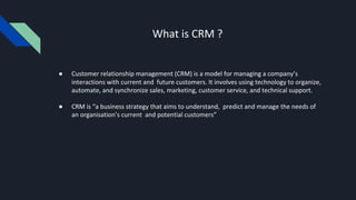 CRM - Customer Relationship Management | PDF